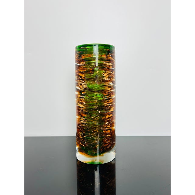 Model 6823 Uranium Art Glass Whirlpool Vase by František Vízner for Škrdlovice, Czechoslovakia, 1960s For Sale - Image 10 of 10