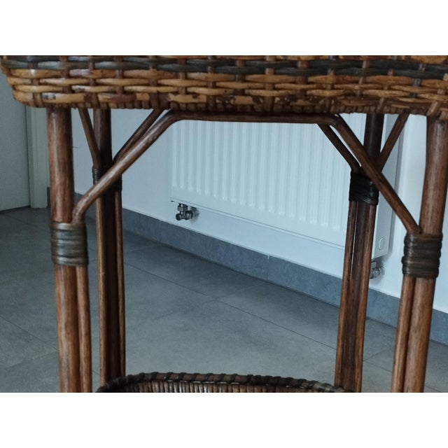 Antique Wicker Side Table, 1890s For Sale - Image 9 of 18