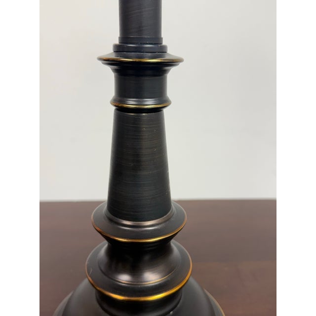 Stiffel Vintage Black & Brass Table Lamps , Pair For Sale - Image 10 of 12
