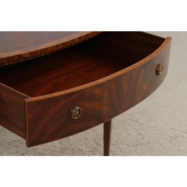 Maitland Smith Flame Mahogany Banded Demilune Sideboard For Sale - Image 9 of 18