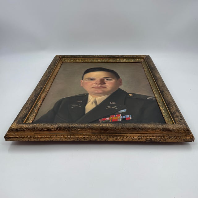 Paint Paul Penczner (Hungarian-American 1916–2010) Oil Portrait u.s. Army Officer 1948 For Sale - Image 7 of 12