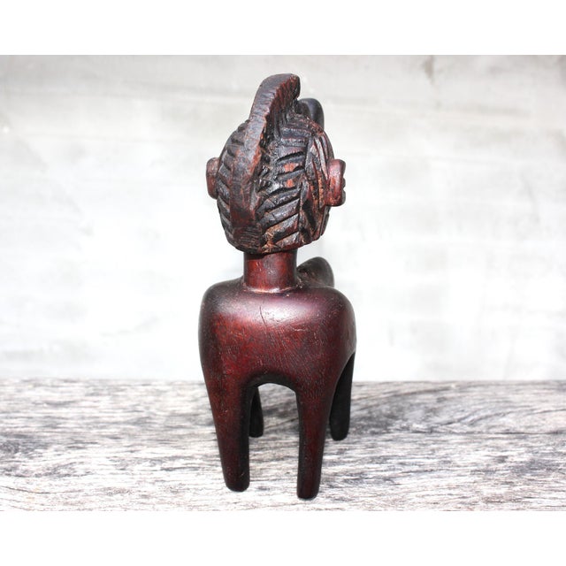 Vintage African Hand-Carved Wood Baga Style Fertility Figure, 1950s For Sale - Image 15 of 18
