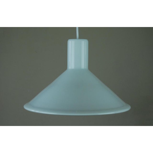 1970s P & T Pendant Lamp by Michael Bang for Holmegaard Glassworks, Denmark, 1970s For Sale - Image 5 of 11