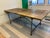 Restoration Hardware Restoration Hardware Reclaimed Wood and Iron Dining Table Conference Room Table For Sale - Image 4 of 12
