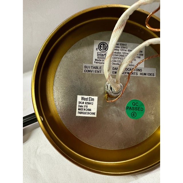 West Elm Double Bulb Brass and Black Sconce Chairish