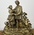 Metal Vintage Brass Figurine Mantel Clock For Sale - Image 7 of 18