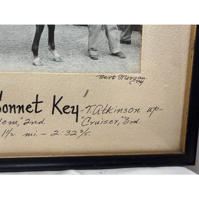 1940s Vintage 45 Original Bert Morgan Sonnet Ke Belmont Horse Racing Jockey Photograph For Sale - Image 5 of 9