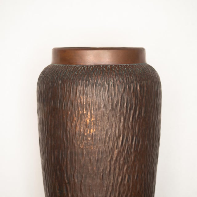 Vintage Brutalist Hammered Copper Umbrella Stand, 1970s For Sale - Image 10 of 18