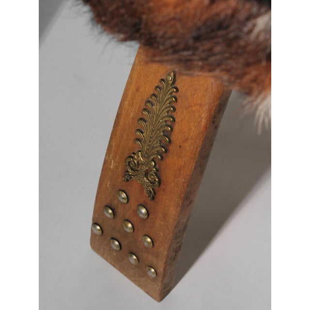 Metal Cowhide Camel Saddle Stool, 1950 For Sale - Image 7 of 9