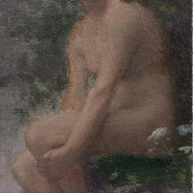 'Bather at Dusk' by Lucien Henri Alphonse Verite, Salon Des Artistes Français, École Des Beaux-Arts, Paris For Sale - Image 4 of 8