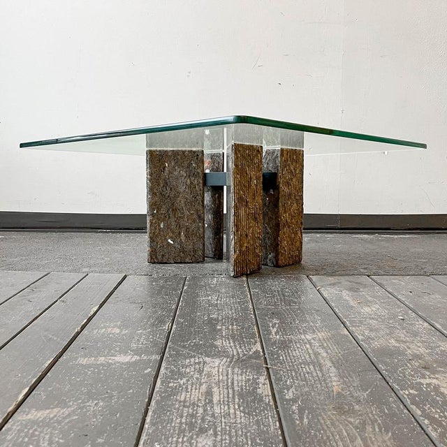 Silver Vintage Brutalist Coffee Table For Sale - Image 8 of 17