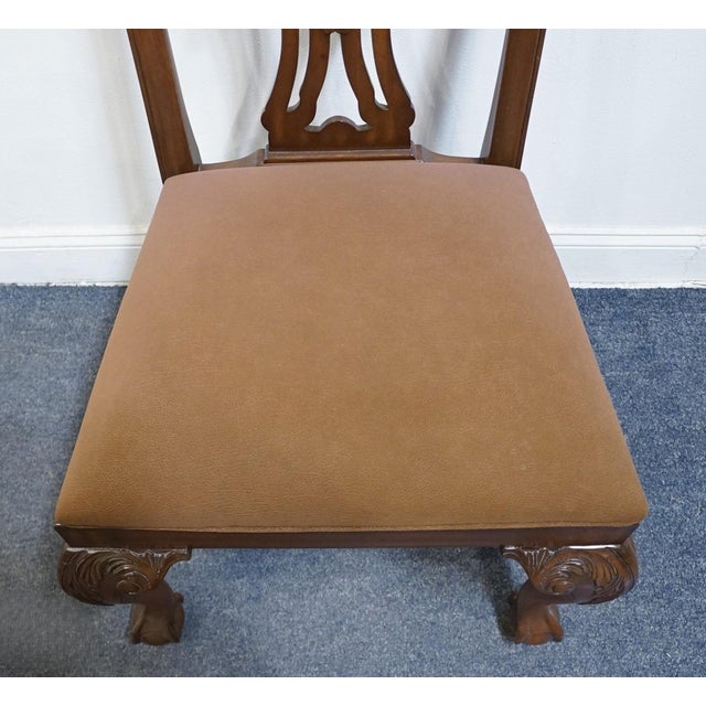 Brown Ethan Allen Newport Collection Traditional Chippendale Style Dining Chair 34-6401 - 570 Belmont Finish For Sale - Image 8 of 11