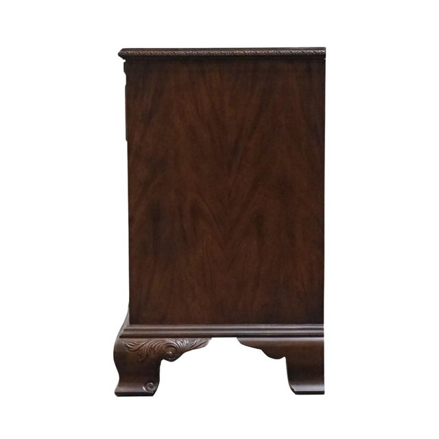 Century Furniture Solid Mahogany Traditional Chippendale Style 28" Three Drawer Chest Nightstand For Sale - Image 10 of 12