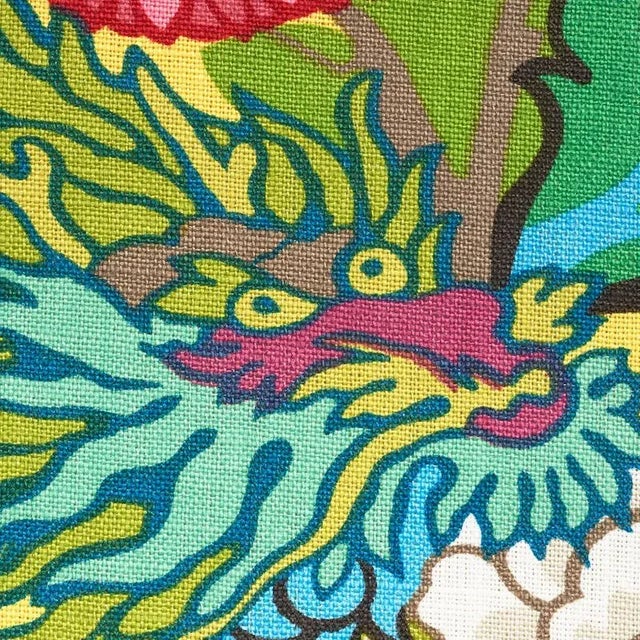 Chinoiserie Schumacher Chiang Mai Dragon in Yellow For Sale - Image 3 of 5