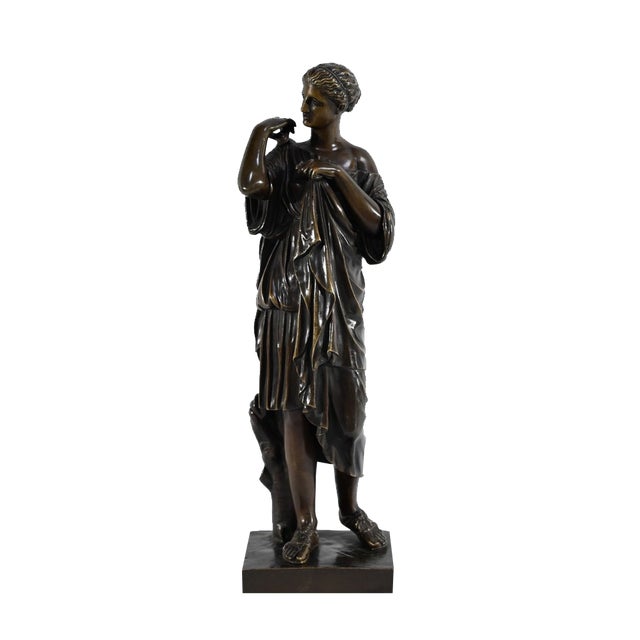 After Praxitèle, Diane de Gabies, 1800s, Bronze For Sale