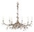 Aged Silver Lennox Branching Leaf Chandelier For Sale