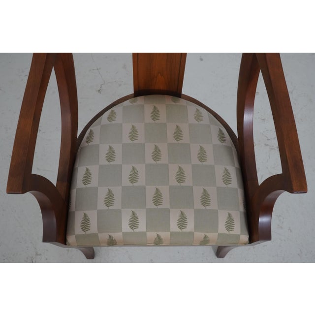 Wood Set of 8 Stickley Cherry Regency Style Dining Room Chairs For Sale - Image 7 of 13