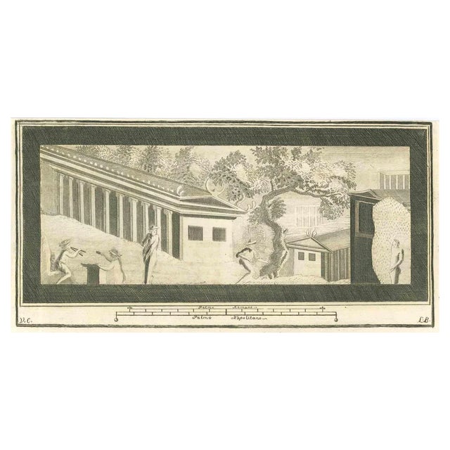 Various Artists, Roman Temple Fresco, Etching, 18th Century For Sale