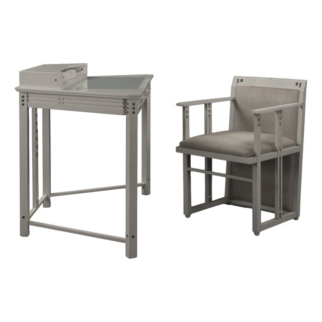 Galaxy Series Desk and Armchair from Giorgetti, 1980s, Set of 2 For Sale