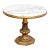 1960s Hollywood Regency Style Marbled Stone Top Round Table on Gilt Finished Wood Pedestal For Sale