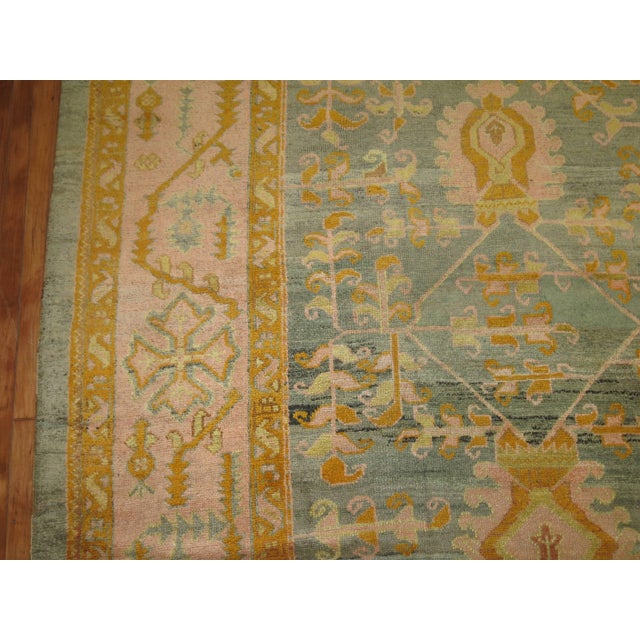 Antique Turkish Oushak Decorative Rug For Sale - Image 14 of 18