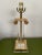 1970s gold plated and lucite table lamp in excellent condition. The heavy lucite is nice and shiny with very little...