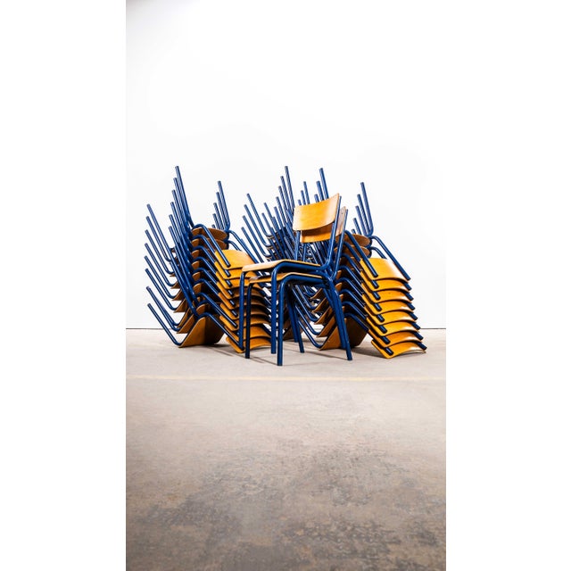 Sea Blue Stacking Dining Chair from Mullca, 1960s For Sale - Image 10 of 14