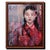 Embers Embrace by Stefan Smit | Oil on Panel Portrait of a Woman in a Red Shirt For Sale