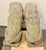 This impressive pair of vintage garden ornaments features two lions in a seated, watchful stance. Each lion is depicted...