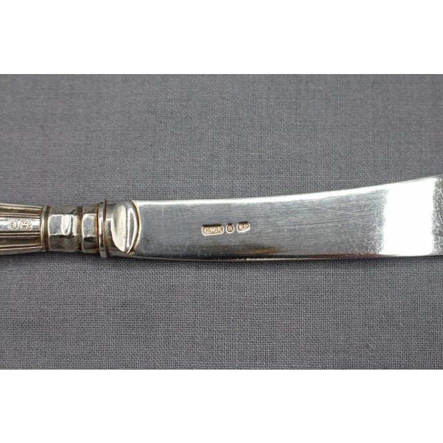 1910s 1915 Set of Six English Sheffield Butter Knives in Original Case For Sale - Image 5 of 8