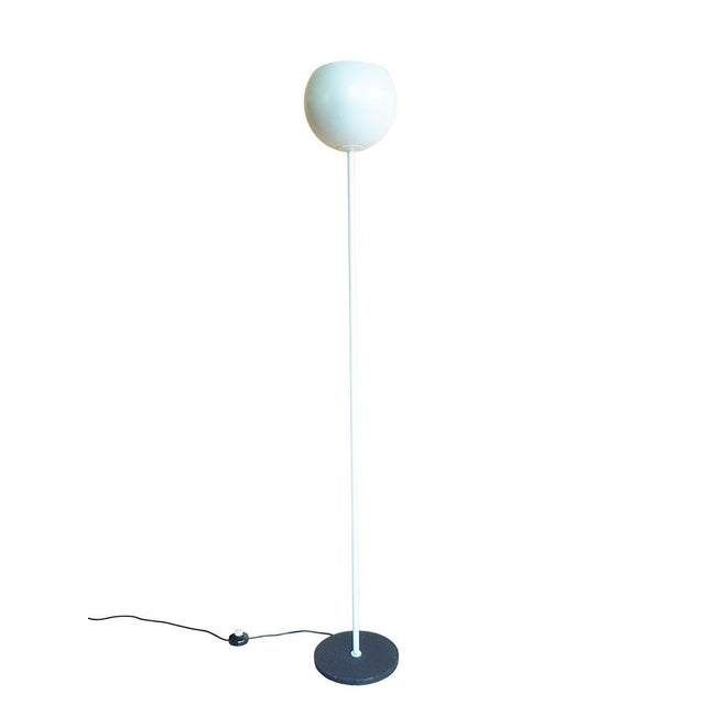Pearl White and Black Metal Luminator Floor Lamp from Stilnovo, 1960s For Sale - Image 13 of 14