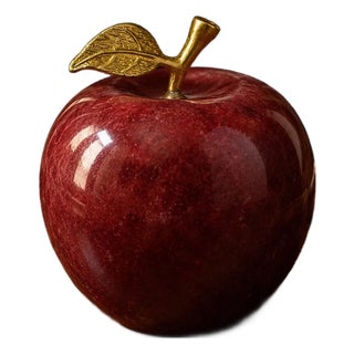 Afghan Red Onyx Apple Paperweight For Sale