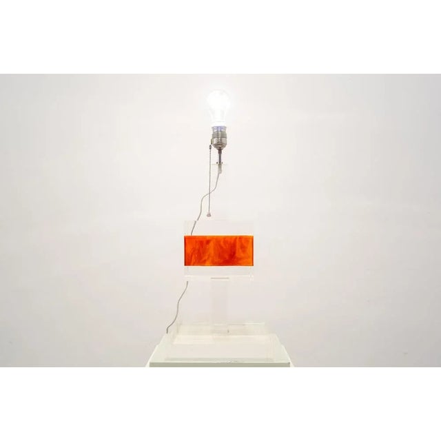 Methacrylate Table Lamp, 1980s For Sale - Image 6 of 9