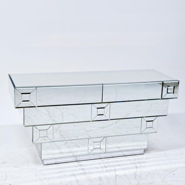 Hollywood Regency-style Mirrored Chest, Italy Late 20th Century For Sale - Image 11 of 18