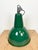 Industrial Green Enamel Factory Lamp with Cast Iron Top, 1960s For Sale - Image 14 of 17