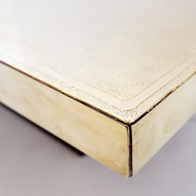 1970s Etched Brass Coffee Table in the style of Christian Krekels, Belgium, 1977 For Sale - Image 5 of 15