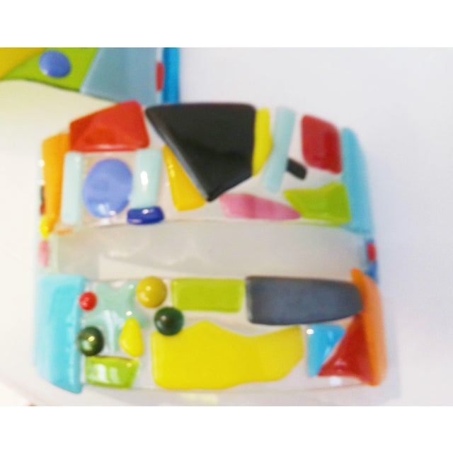 Glass 1980s Fused Art Glass Wall Objects, 4 Pces For Sale - Image 7 of 9
