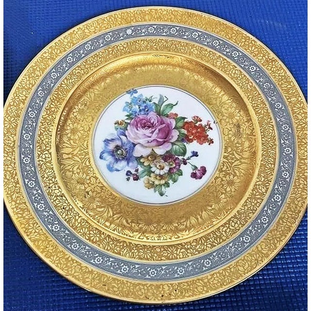 1920s Gilt and Silver Bavarian Charger Plates- Set of 4 For Sale - Image 9 of 11
