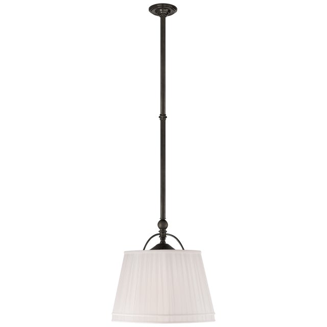 Sloane Single Shop Light in Bronze with Linen Shade Designer: Chapman & Myers Min. Custom Height: 21" O/A Height: 47.25"...