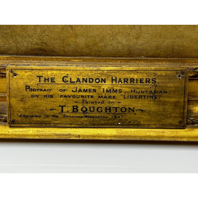 Large 19th Century Oil Painting the Clandon Harriers Hunt John Imms of Ringmer Up Libertine Mare Hor For Sale - Image 11 of 12