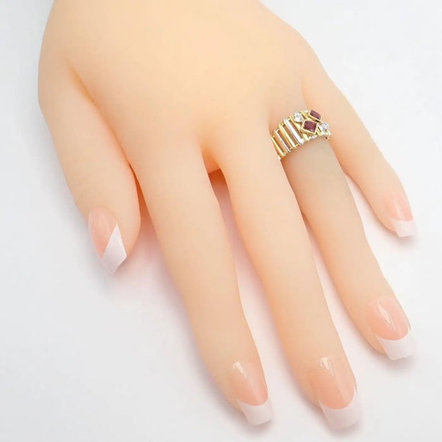 18k Yellow and White Gold Ruby and Diamond Ring by Van Cleef & Arpels. Details: Ring Size: 6.5 Width at Top: 10.5mm...