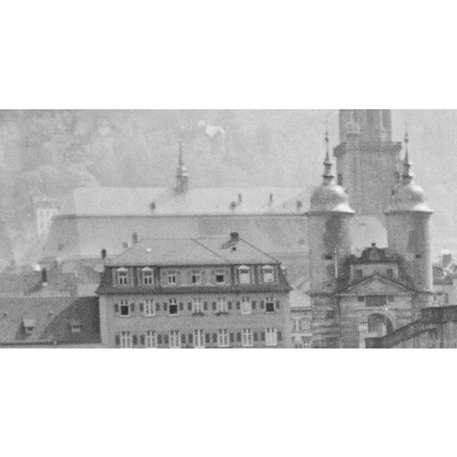 Traditional River Neckar, Old Bridge, Church, Heidelberg Germany 1936, Printed 2021 For Sale - Image 3 of 5