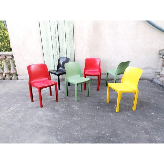 Selene Chairs by Vico Magistretti for Artemide, 1969, Set of 6 For Sale - Image 17 of 18
