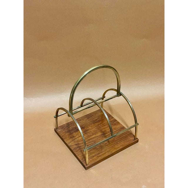 Art Deco Magazine Rack in Bronze, 1930 For Sale - Image 6 of 6