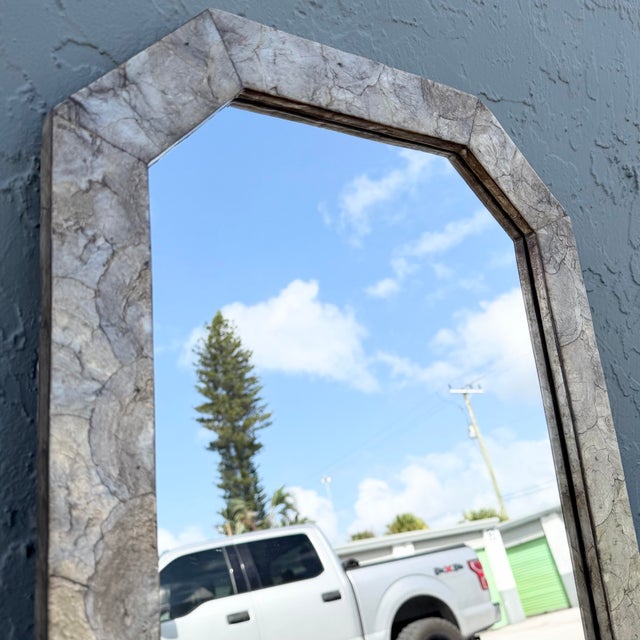 Vintage Octagonal Abalone Shell Octagonal Wall Mirror | Chairish
