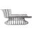Platinum Mid 20th Century Woodard Patio Chaise and Lounge Chair, Attributed to Herbert Saiger - Set of 2 For Sale - Image 8 of 12