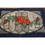 Late 19th Century 1890s Gray Blue Medallion Folk Art Antique American Hooked Woven Wool Small Rug For Sale - Image 5 of 8