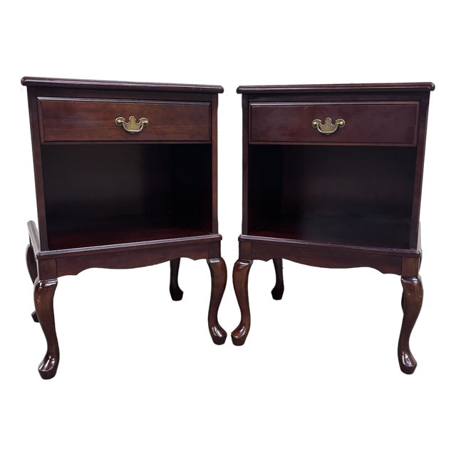 Vintage Bombay Company Nightstands Side Tables - Matching Pair For Sale