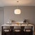 Coronado 18 Pendant by NOVA - White Linen Double Drum Shade, Satin Nickel Steel, Dimmable ELV LED, Modern Minimalist for...