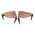 Mid Century Modern Walnut Ottomans - Set of 2 For Sale